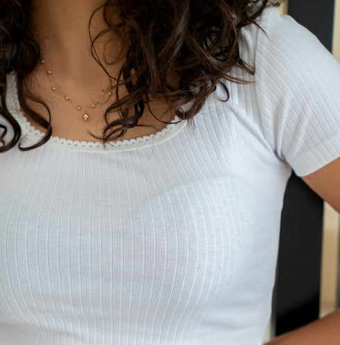 Women summer pajama set White T-shirt + Pants